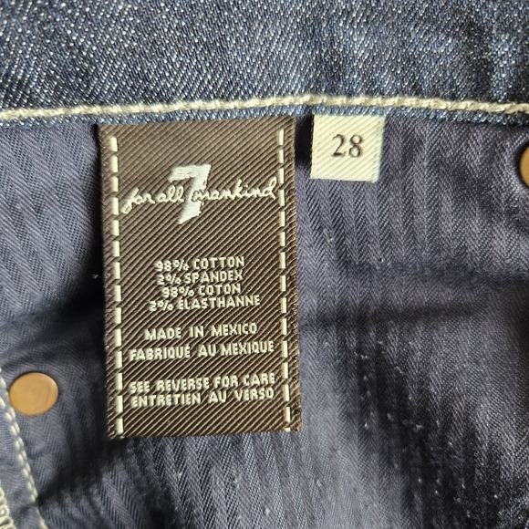 7 For All‎ Mankind Roxanne Jeans Womens 28 Blue Denim Skinny Classic Stretchy - Picture 13 of 15